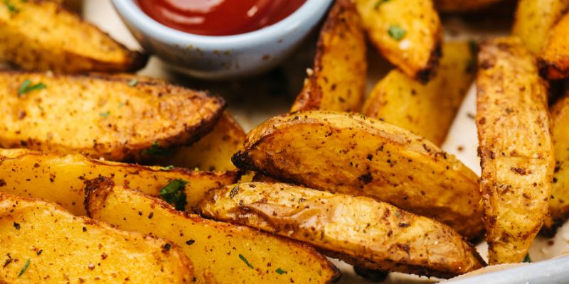 Crisp Air Fried Potato Wedges