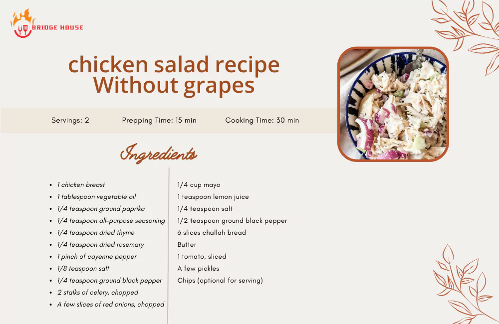 best chicken salad recipe without grapes