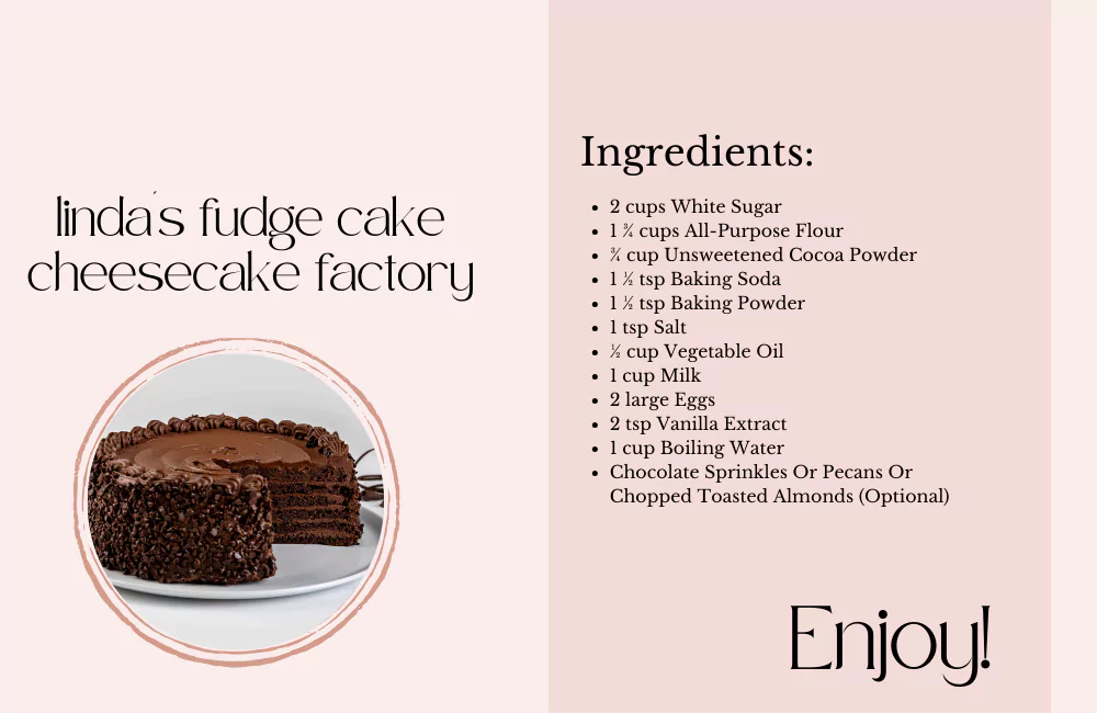 lindas fudge cake cheesecake factory recipe