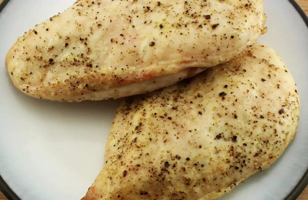Roast chicken breasts for the cape cod chicken Salad