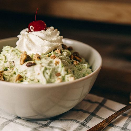pistachio salad with cottage cheese
